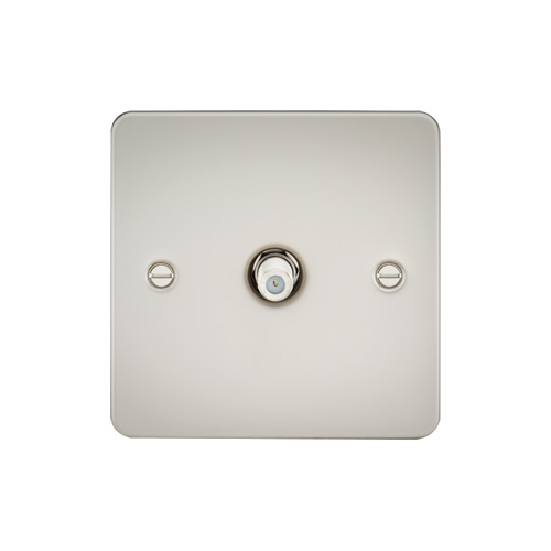 Knightsbridge Pearl 1 Gang Non-Isolated SAT TV Outlet FP0150PL