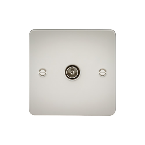 Knightsbridge Pearl 1 Gang Non-Isolated TV Outlet FP0100PL