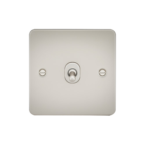 Knightsbridge Pearl 10A 1 Gang 2 Way Toggle Switch FP1TOGPL
