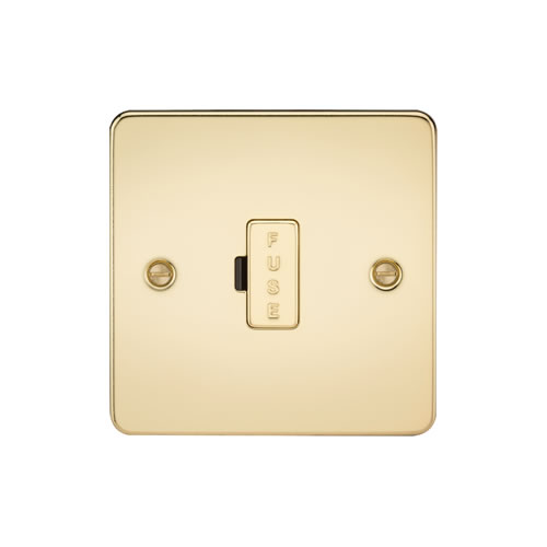Knightsbridge Polished Brass 13A Unswitched Fused Spur FP6000PB