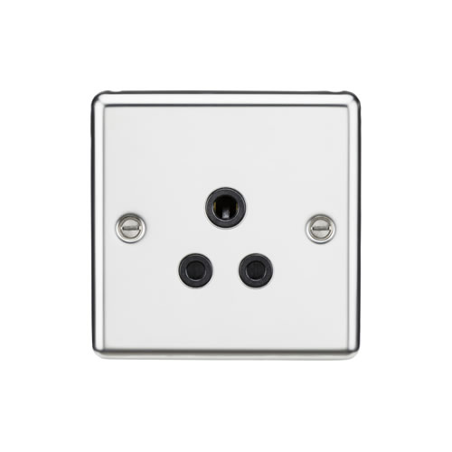 Knightsbridge Polished Chrome 5A Unswitched Round Socket CL5APC