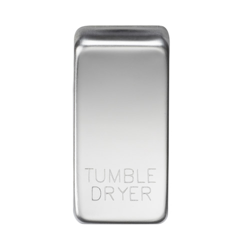 Knightsbridge Polished Chrome Tumble Dryer Grid Switch Cover GDDRYPC