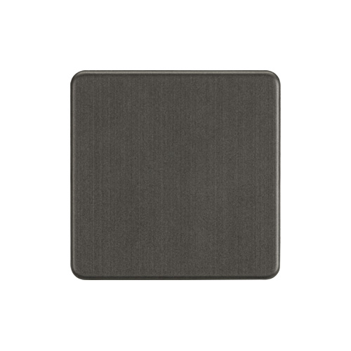 Knightsbridge Screwless Flat Plate Smoked Bronze Single Blank Plate SF8350SB