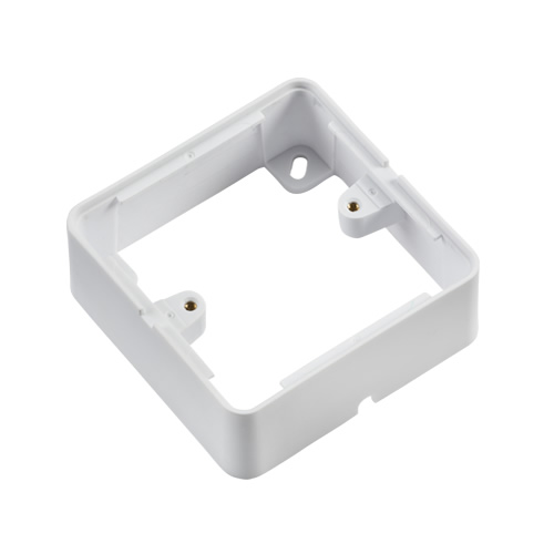 Knightsbridge White 1G Surface Box for Screwless & Flat Plate 1GSBW