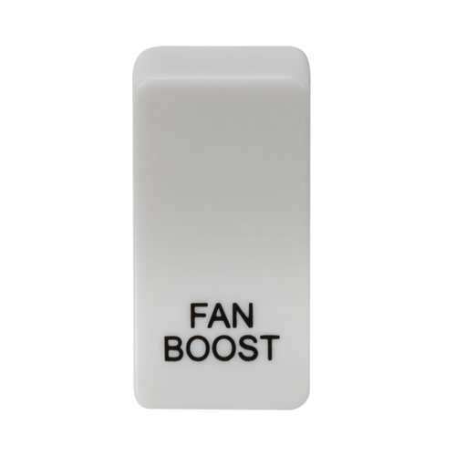 Knightsbridge White Fan Boost Grid Switch Cover GDBOOSTU