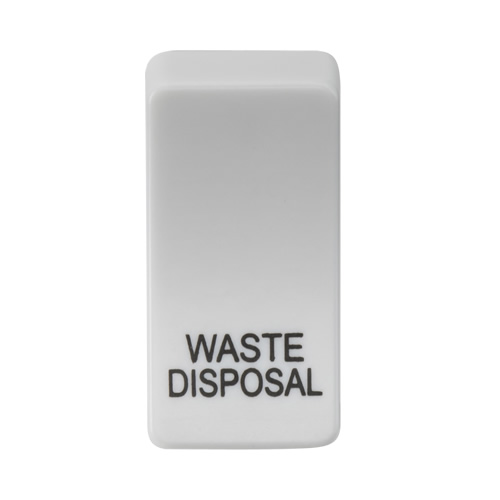 Knightsbridge White Waste Disposal Grid Switch Cover GDWASTEU
