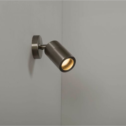 KSR Luso GU10 Adjustable Single Stainless Steel Wall Light