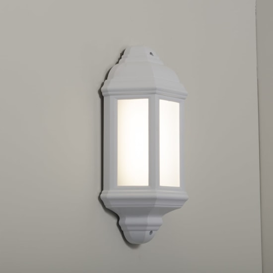 KSR Manta 10W LED White Half Wall Lantern KSR1151WHT