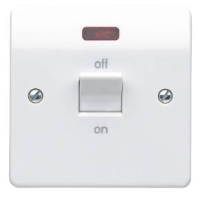 MK Logic Plus K5105WHI 32A DP Switch with Neon