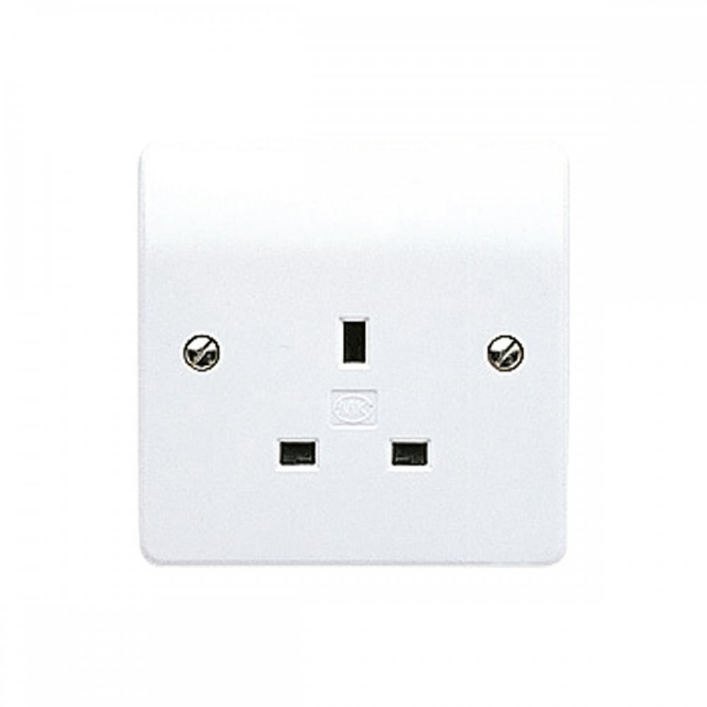 MK Logic Plus K780WHI 13A 1 Gang Unswitched Socket Outlet