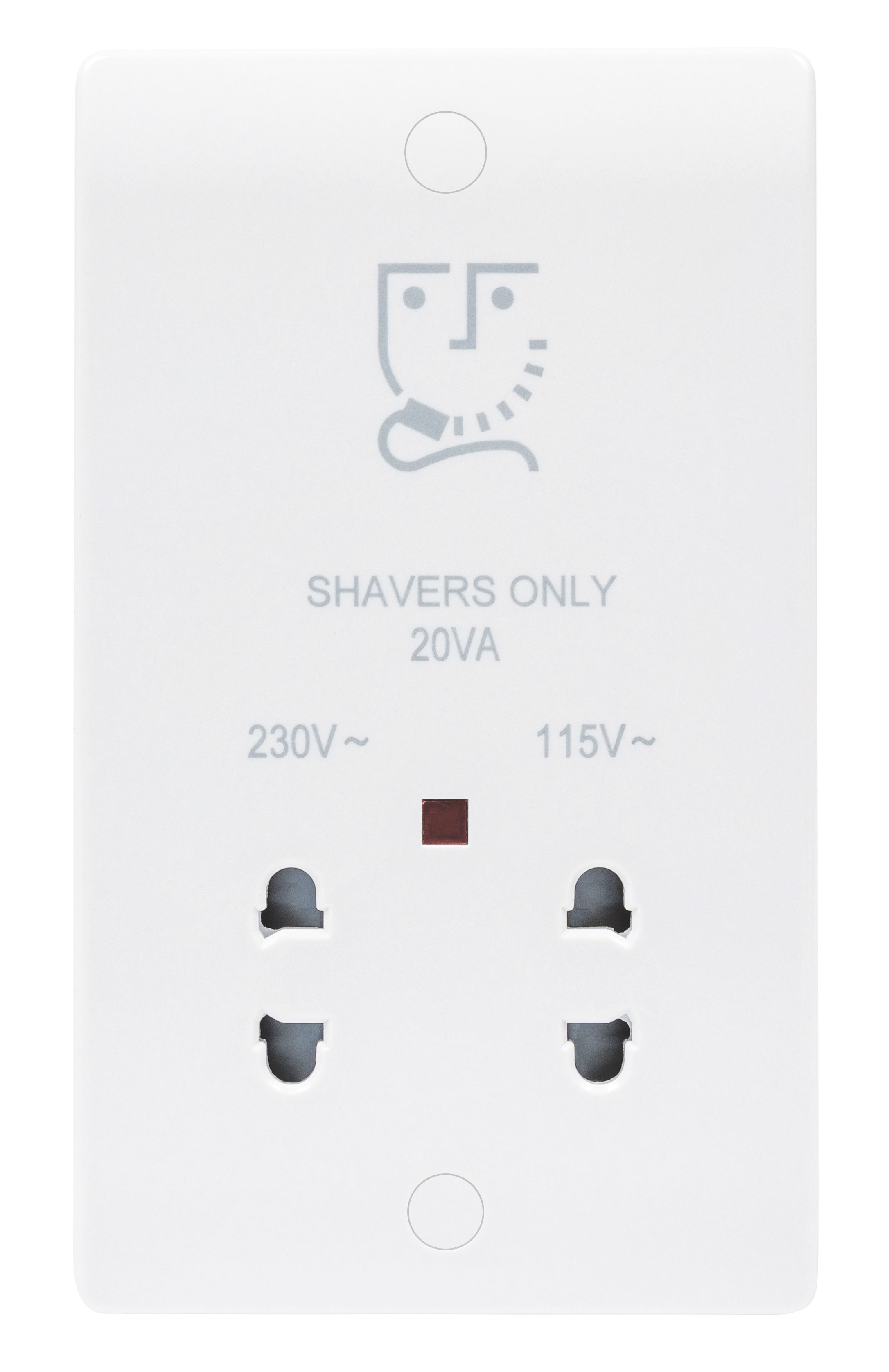 Niglon Median 230/115V Shaver Socket NDVSS