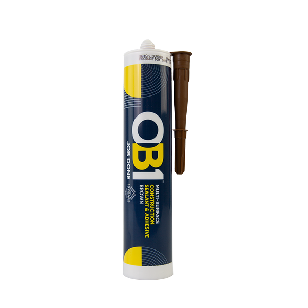 OB1 Brown Multi-Surface Construction Sealant & Adhesive 290ml