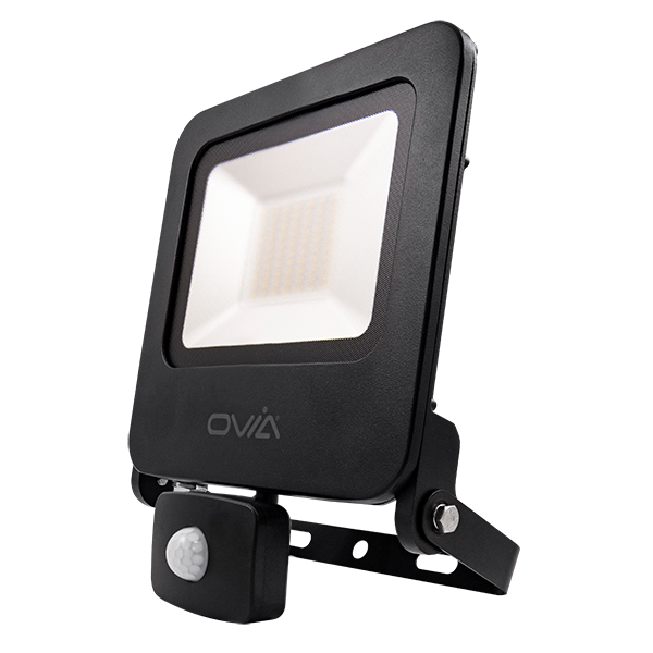 Ovia Pathfinder 50W 3000K IP44 LED Floodlight OV10150BKWWPIR