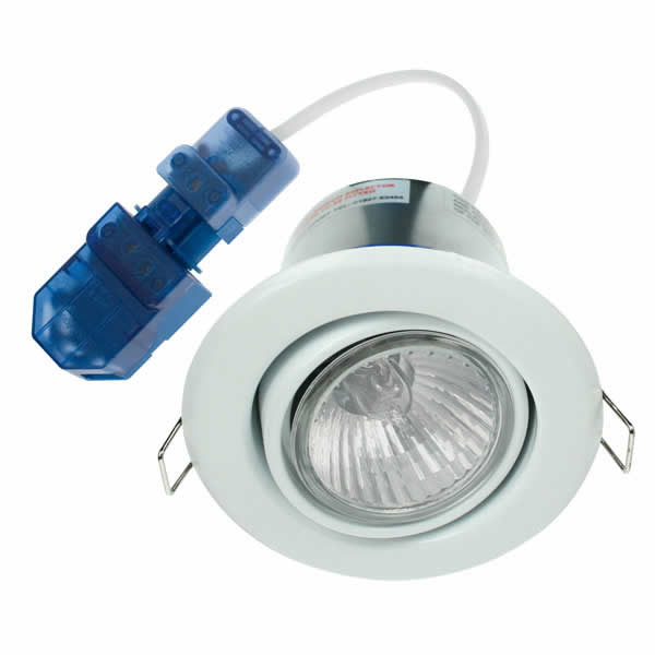 Ovia White GU10 Fire Rated Adjustable Downlight OVGU320WH