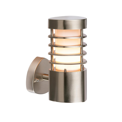 Saxby Bliss Stainless Steel IP44 10.5W LED E27 Wall Light 13798