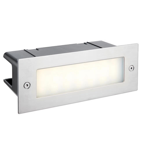 Saxby Seina Plain IP44 3.5W Cool White Brick Light 78637