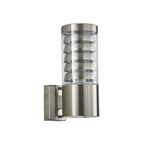 Saxby Tango Brushed Stainless Steel IP44 9.2W LED E27 Wall Light 13921