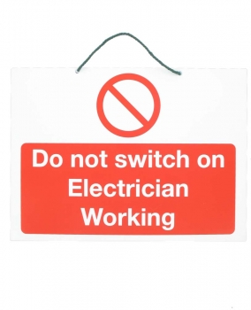 SES Sterling Electrician Working Label WLNA10RW/1