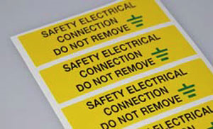 SES Sterling Safety Electrical Connection Label WLVLF50YBG