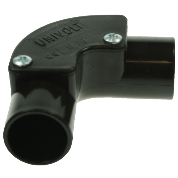 Univolt Black 20mm PVC Inspection Elbow IE20B